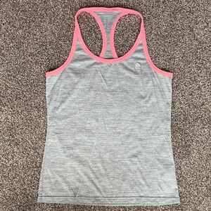 ADIDAS climalite Women’s Gray Tank Top with Pink Trim, Size S